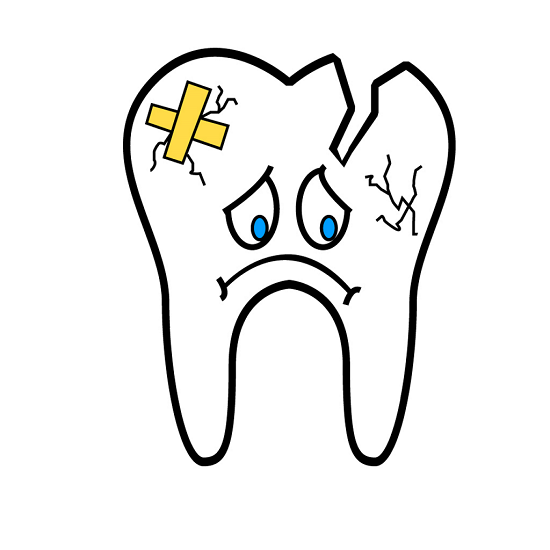 A destroyed tooth needs an emergency dentist