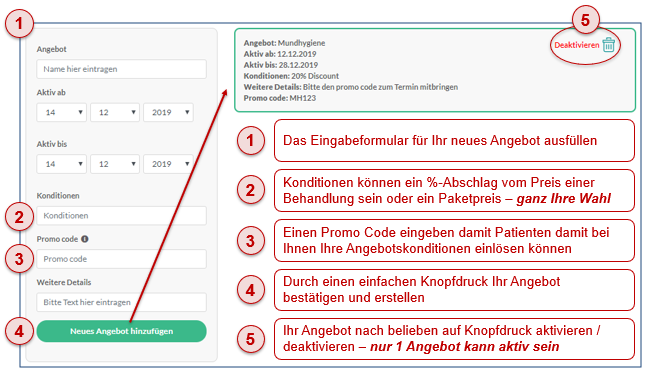 Parameter Ihres neuen Angebotes hier eingeben