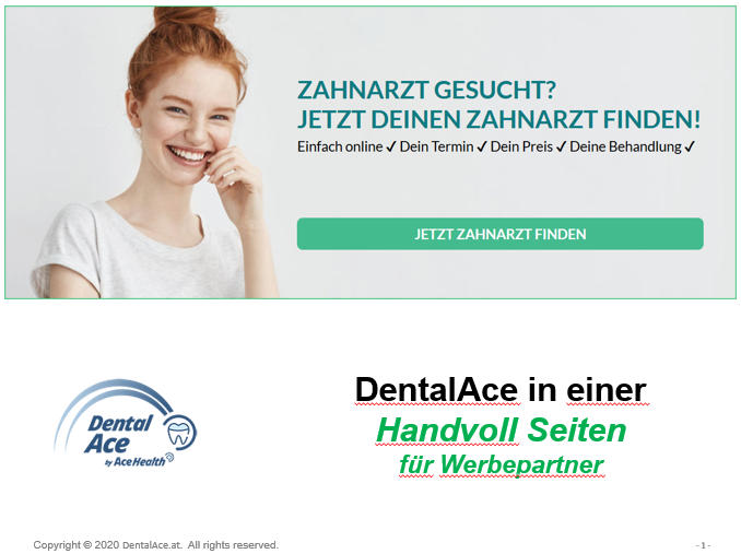 DentalAce Werbepartner Deckblatt