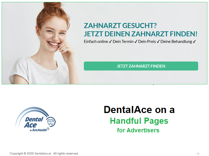 DentalAce ad cover page