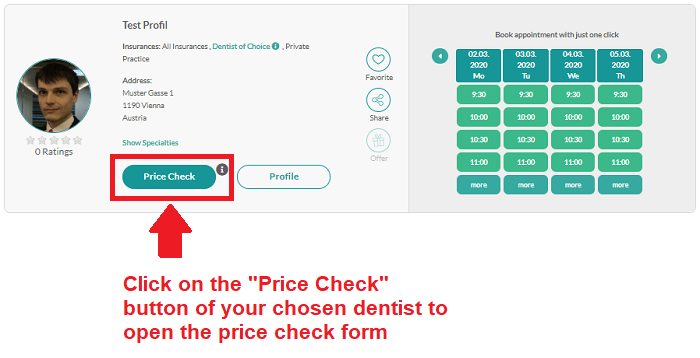 Open the price check form with one button click