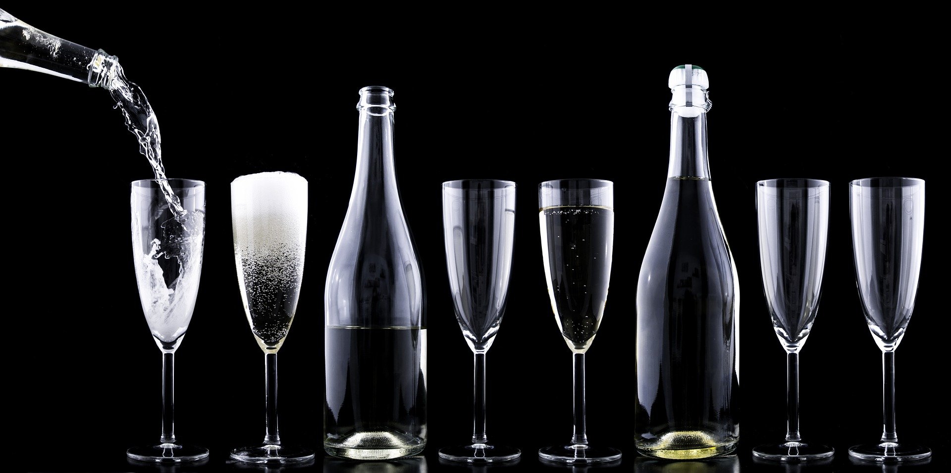 Have a glass of champagne on new year's eve